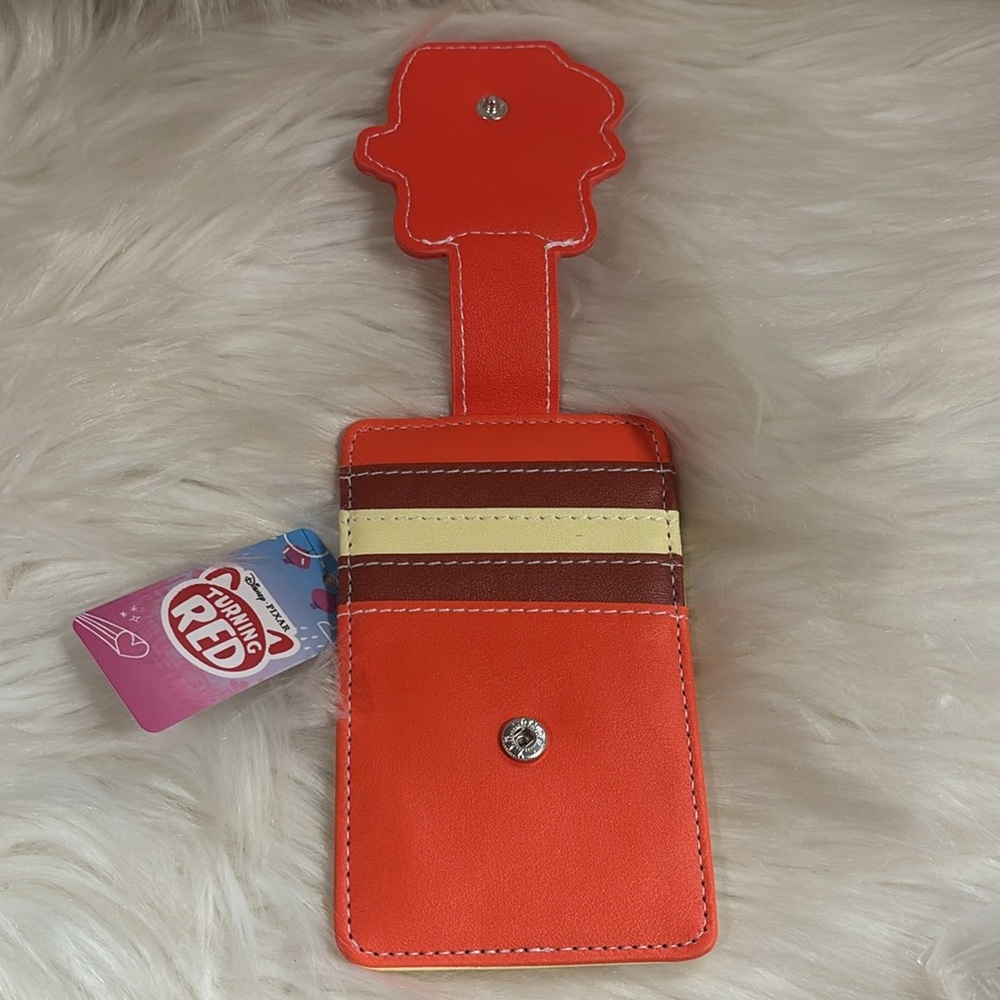 DISNEY VEGAN LEATHER WALLET, ID CARD HOLDER, TURNING RED RED PANDA MEI NWT - Picture 4 of 5